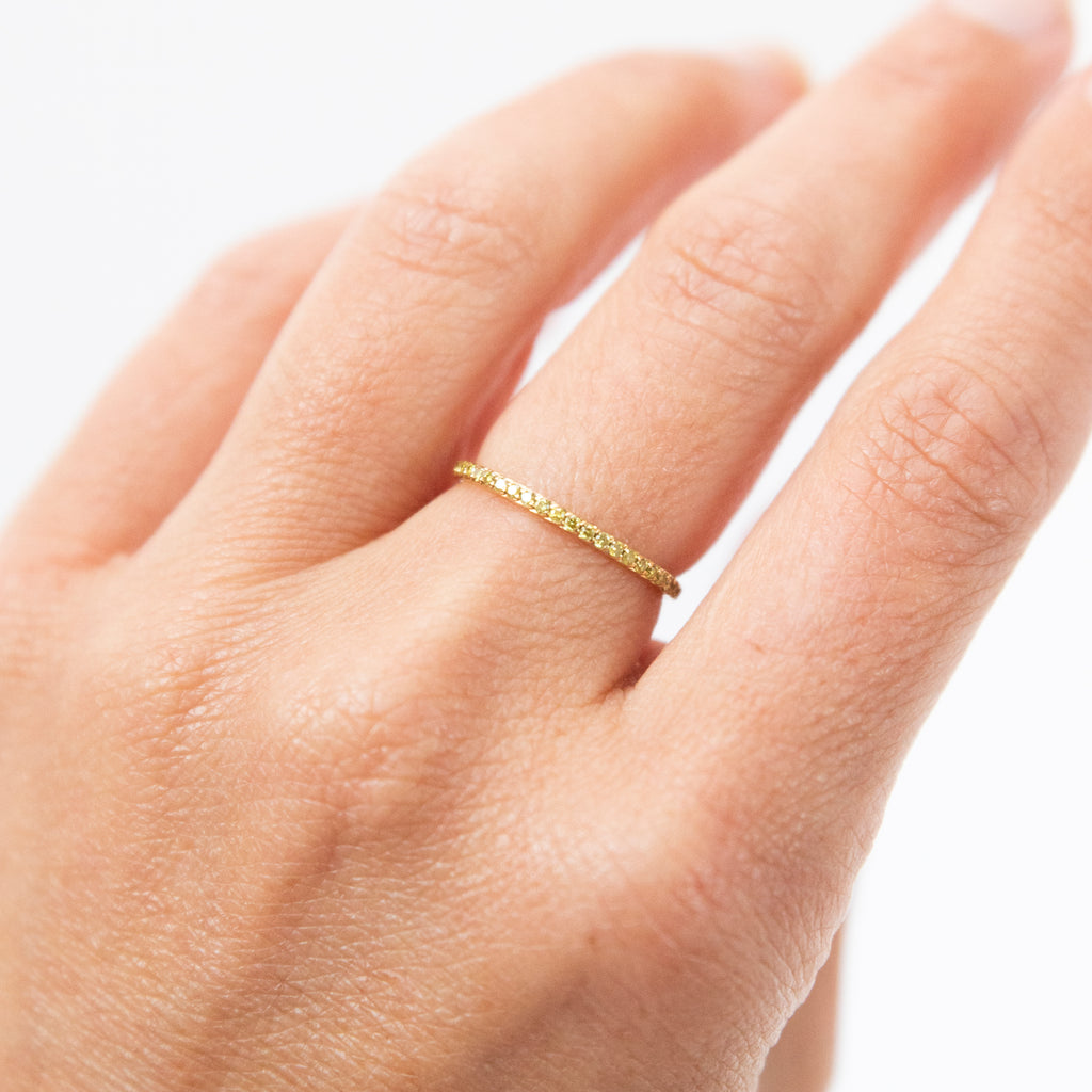 Yellow Sapphire Eternity Band in 14k Yellow Gold