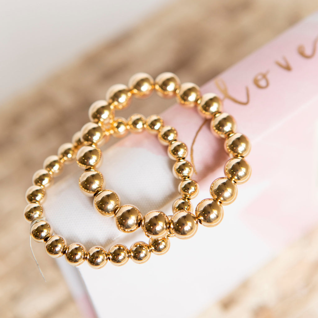 8 mm Gold Ball Bracelet