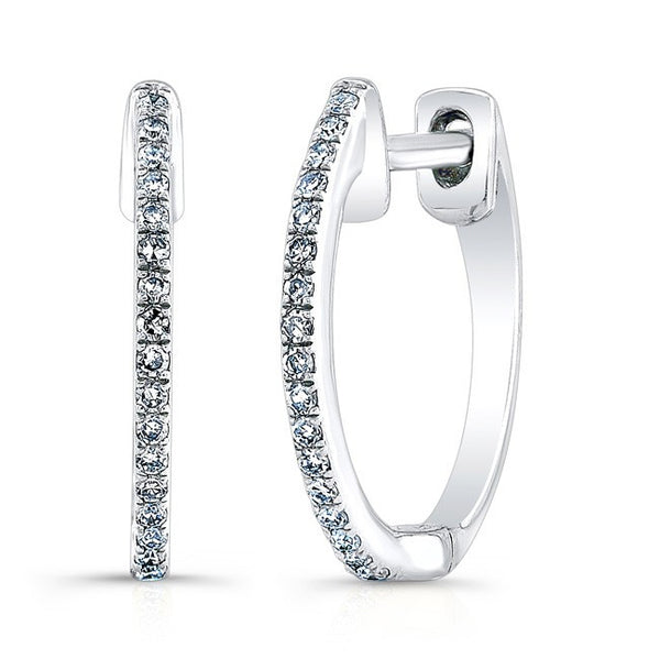 Classic Pave Diamond Huggies