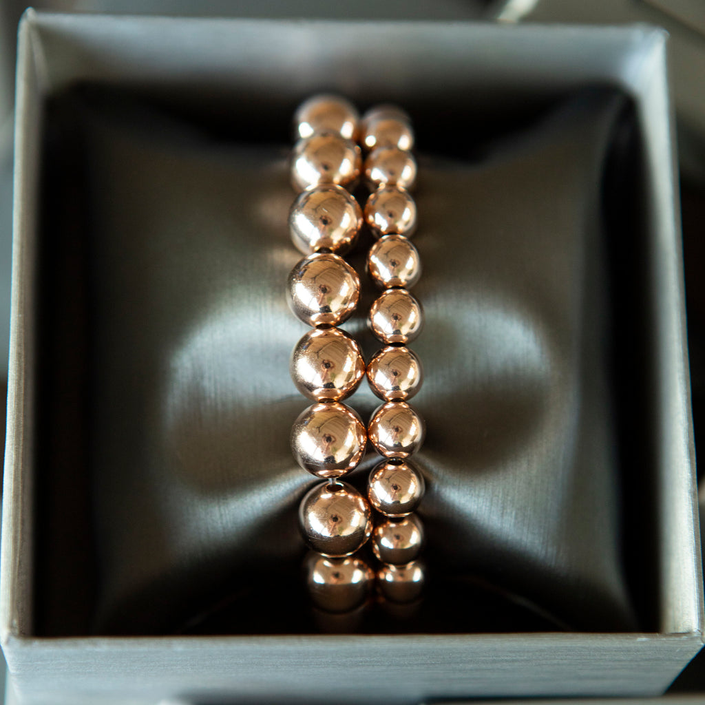 8 mm Gold Ball Bracelet