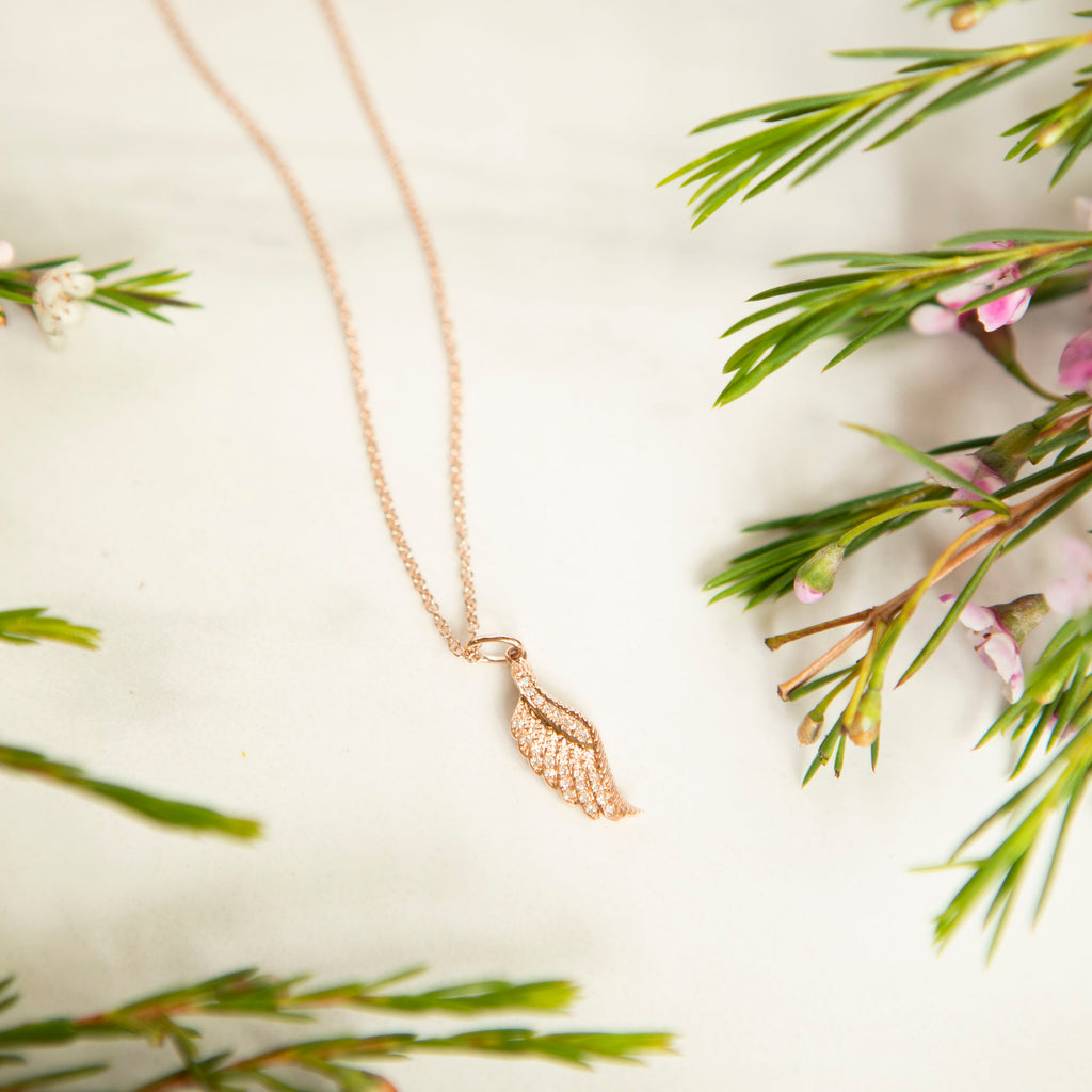 Angel Wing Diamond Necklace